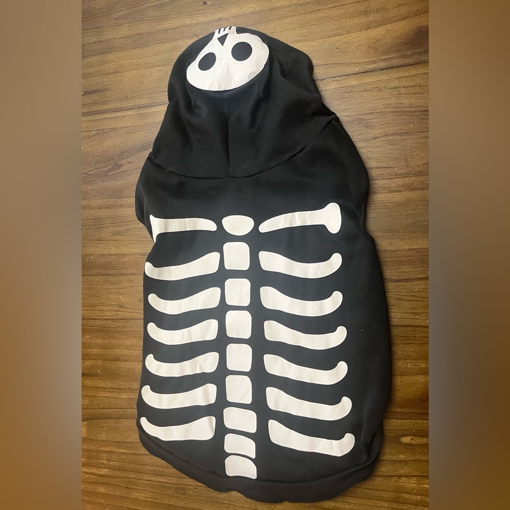 Dog Skeleton Costume - Black and White